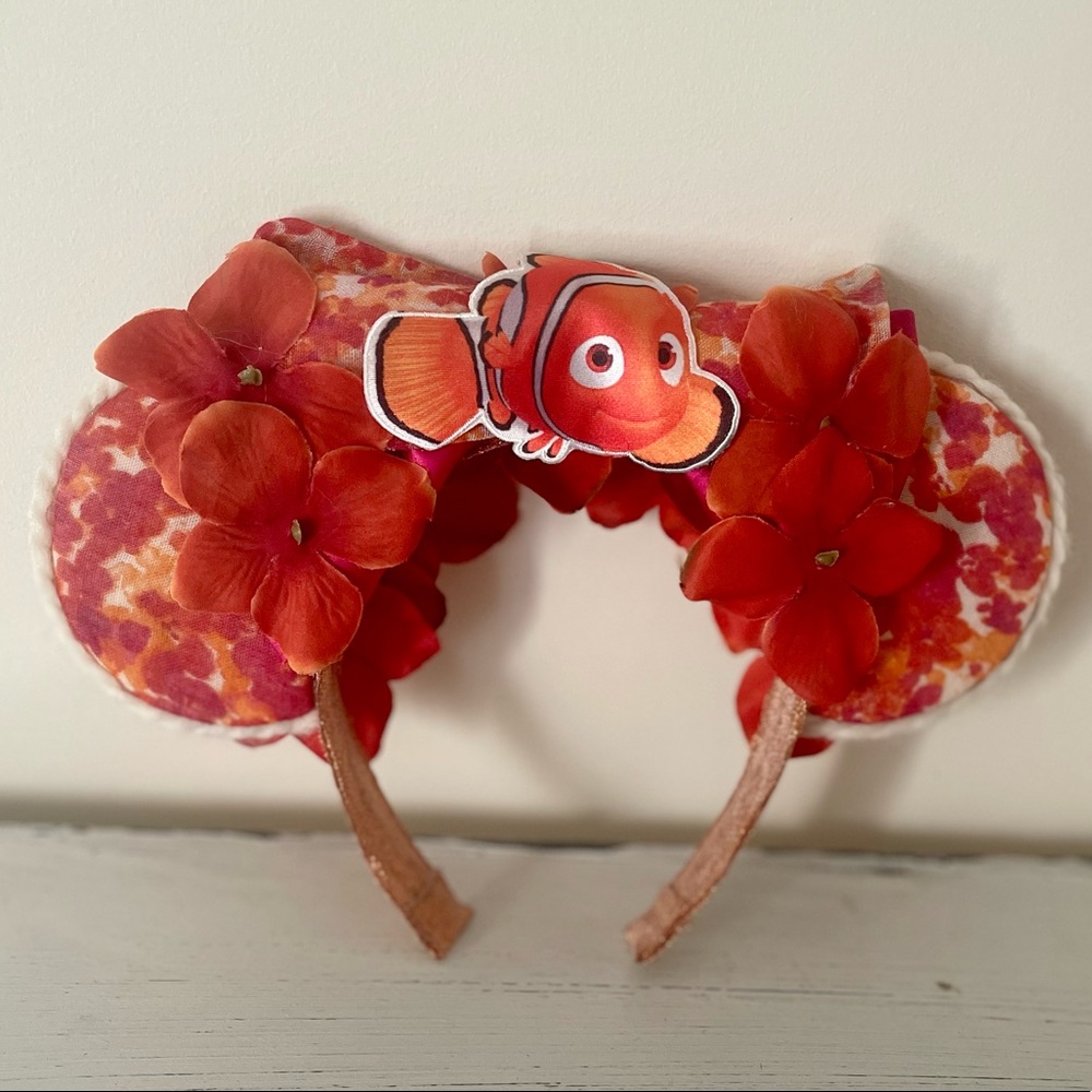 Flowered Nemo Mickey Ears